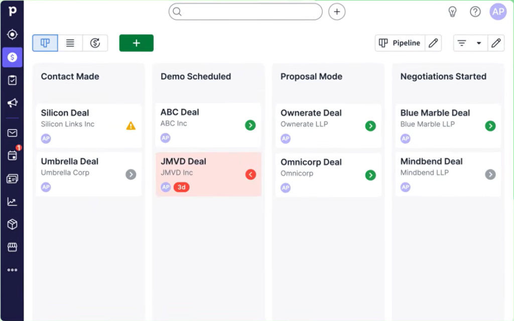 Pipedrive Interface