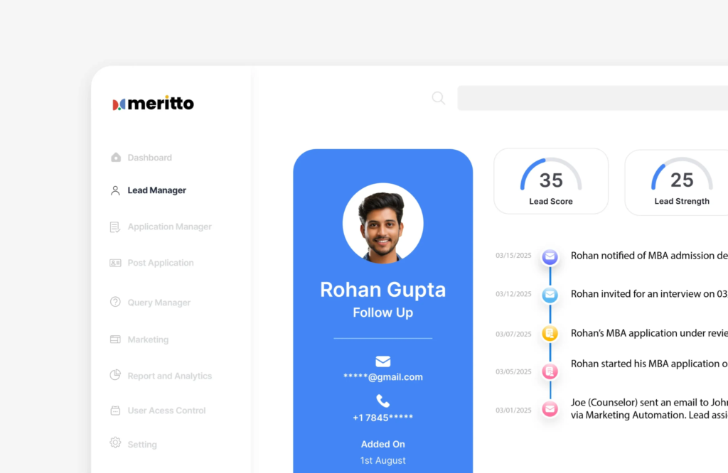 Meritto Interface