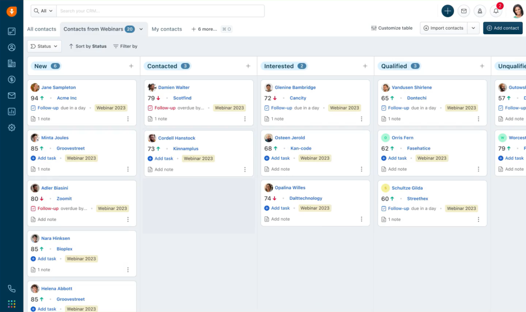 Freshsales Interface