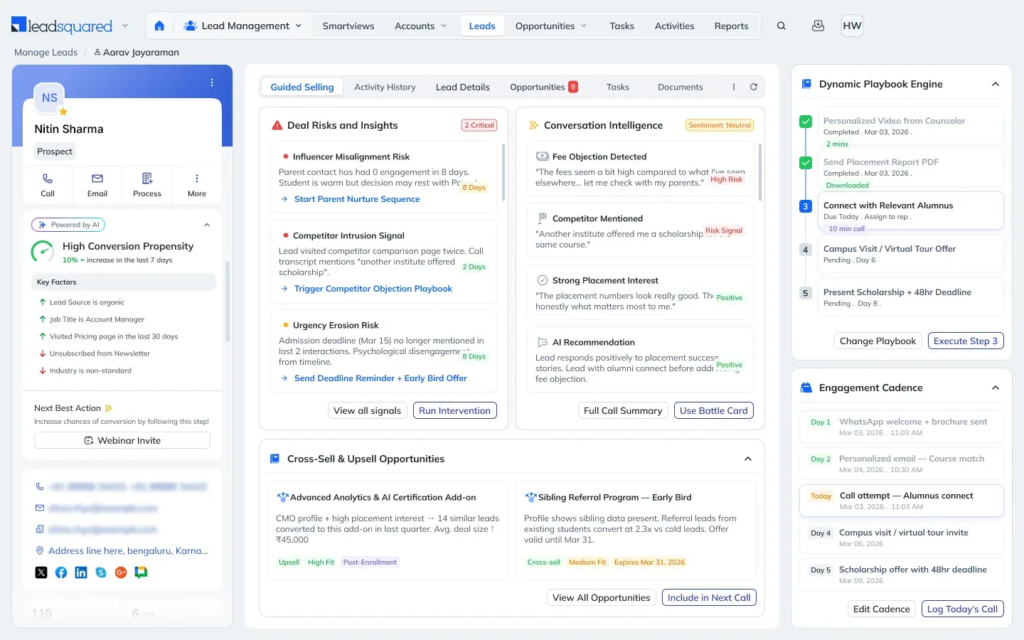 Leadsquared Interface